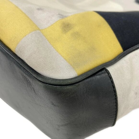 BALLY Busy B - Light gray Black Multi Canvas Leather Tote Bag - Picture 10 of 10